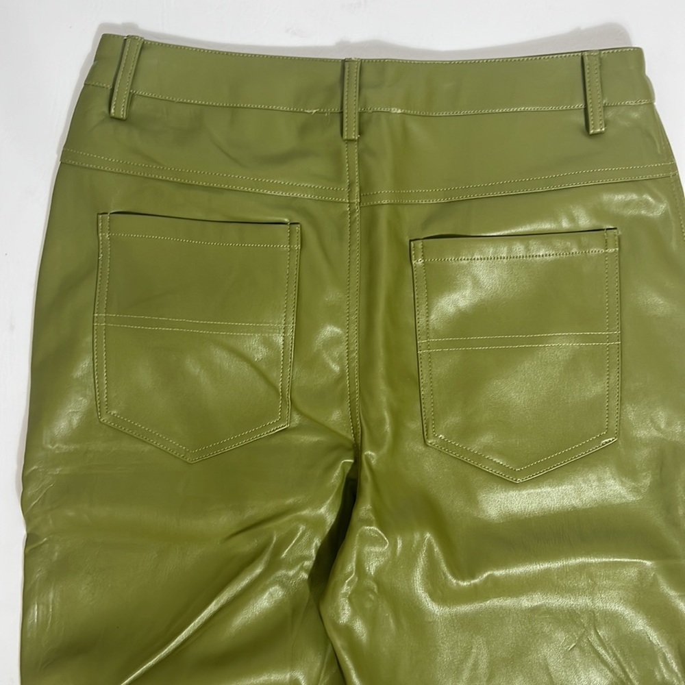 ANTHROPOLOGIE EN SAISON LANA FAUX LEATHER PANTS SIZE M COLOR OLIVE NWT - Picture 12 of 14